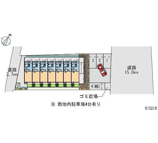 ★手数料０円★川崎市中原区宮内２丁目　月極駐車場（LP）